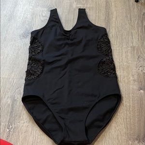 black leotard